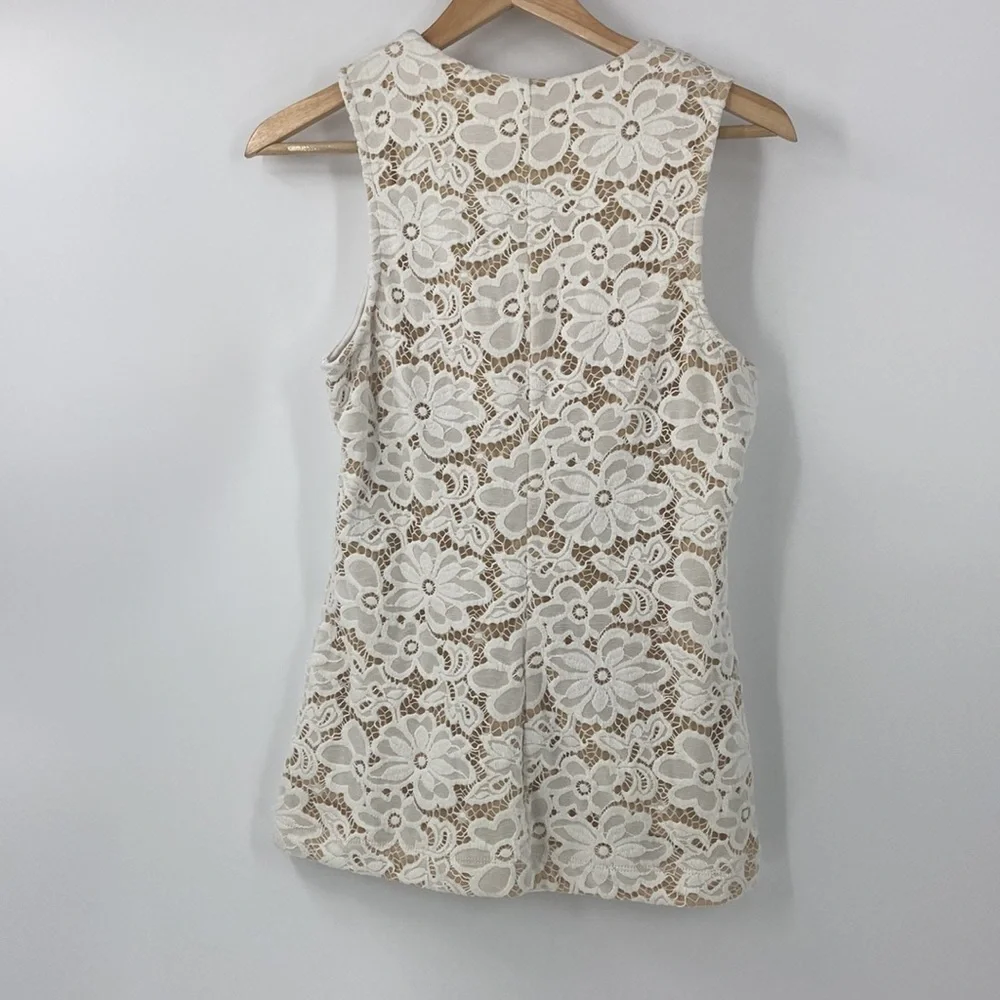 Venus creamy white lace top with criss cross tie front detail romantic - Picture 9 of 12